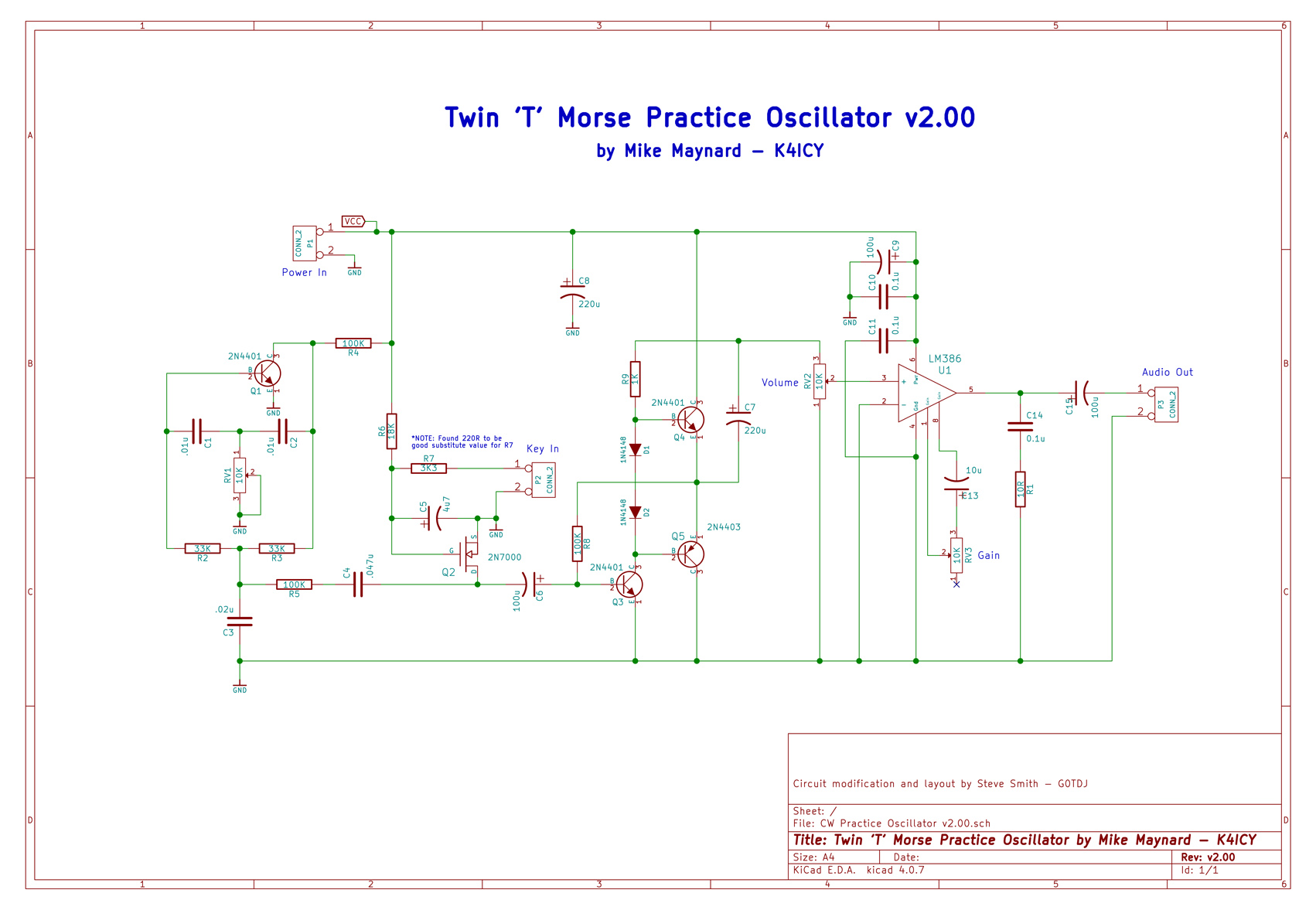 CW Practice Oscillator v2