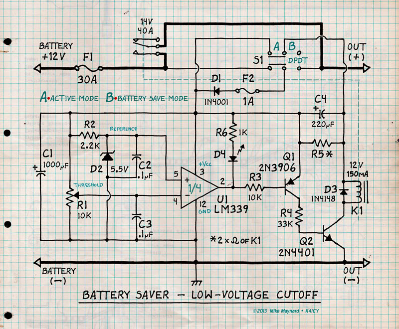 Low-Voltage Cutoff Circuit Schematic