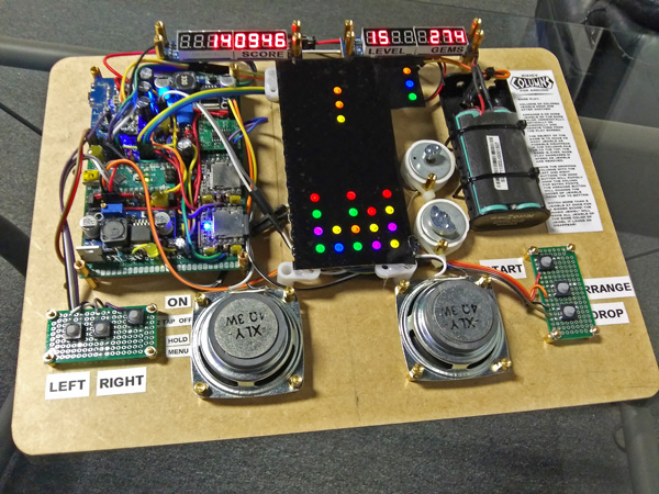 Columns, Retro Hand-Held Arduino Game by K4ICY