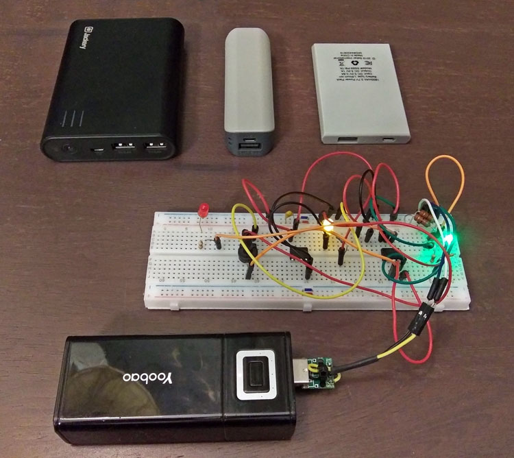 Testing with different power banks