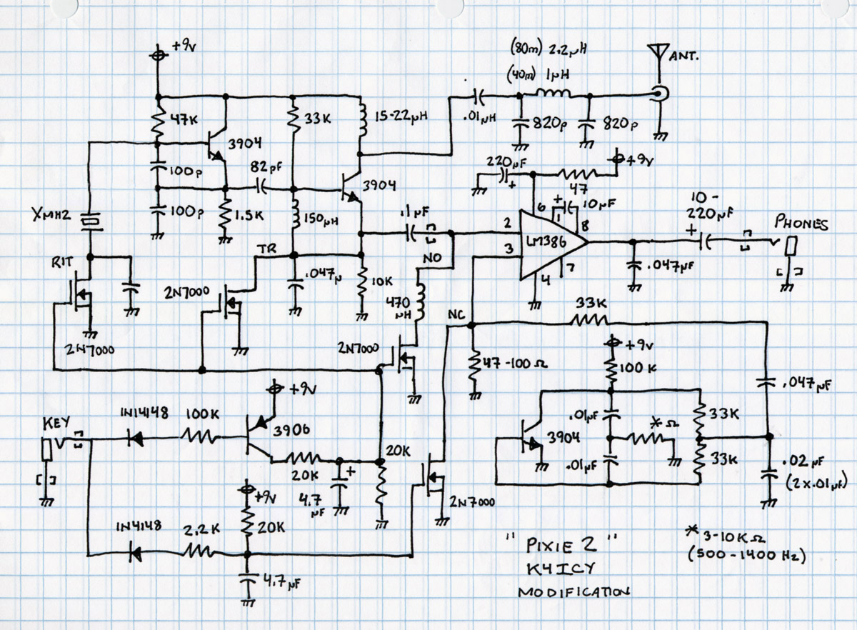 First Rough Schematic - Pixie 2 with mods
